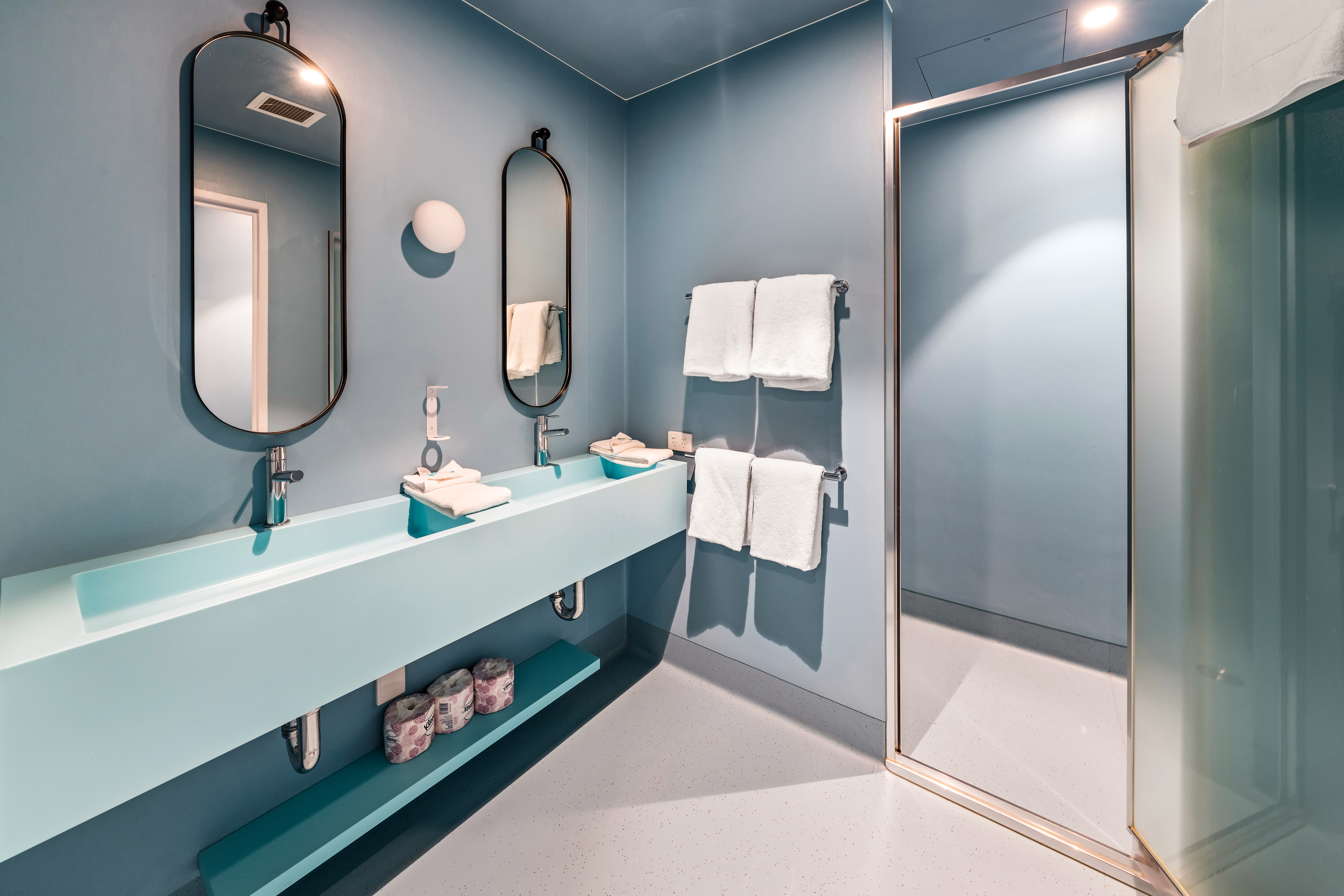 family room bathroom